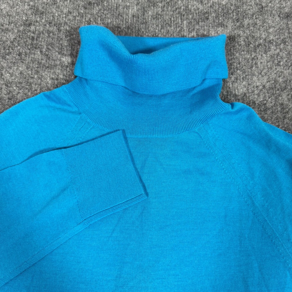 Banana Republic Turtleneck Sweater Women S Blue 100% Merino Wool NWT